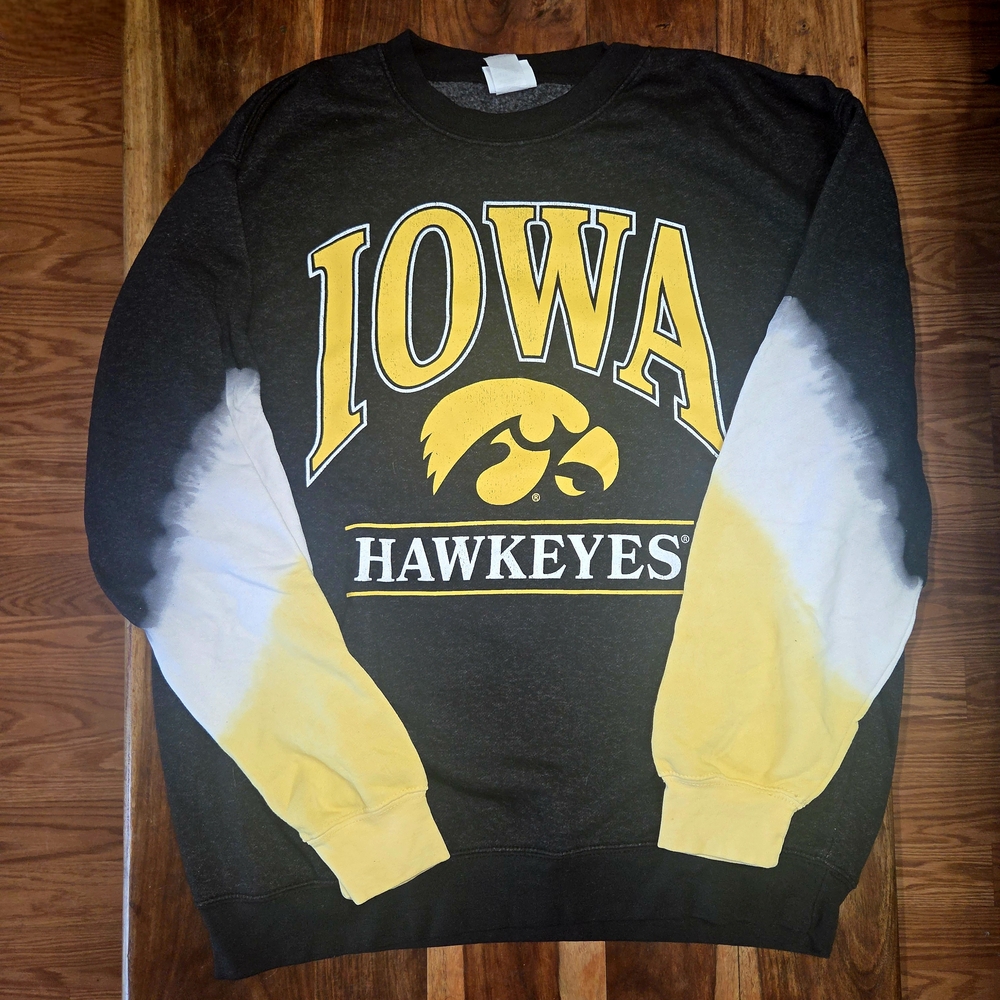 Iowa Hawkeyes Black and Yellow Men's Sweater